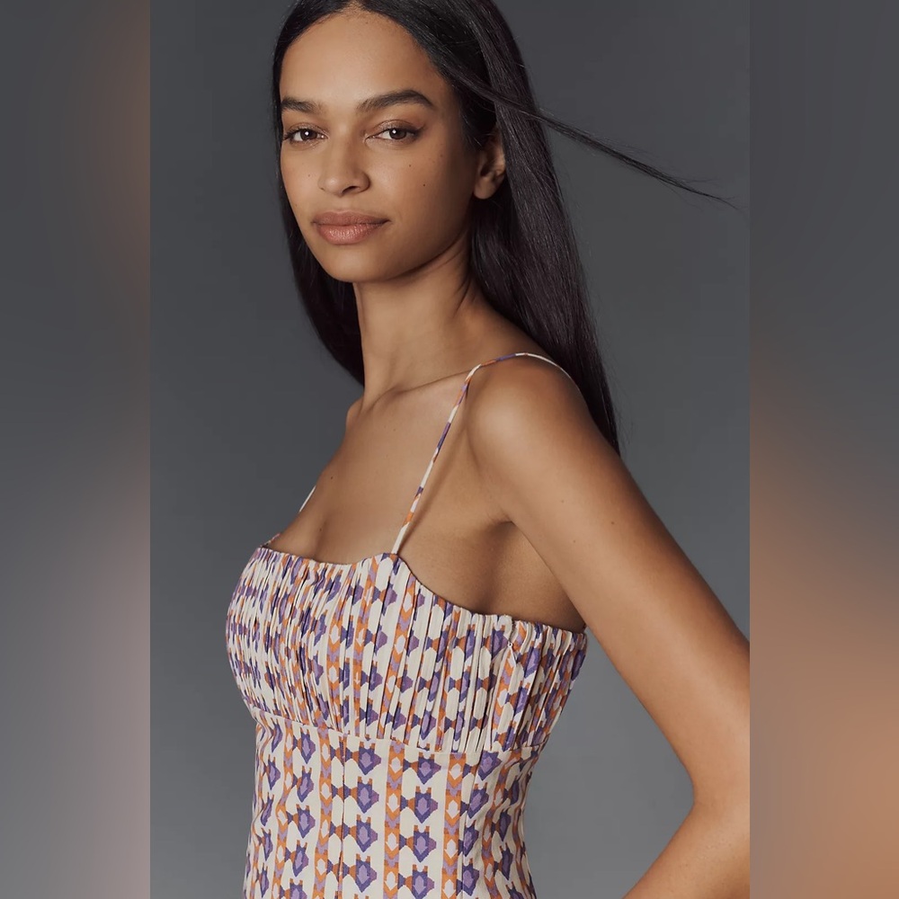 BRAND NEW Anthropologie The Ophelia Sleeveless Linen Slim Mini Dress by Maeve - Picture 2 of 10